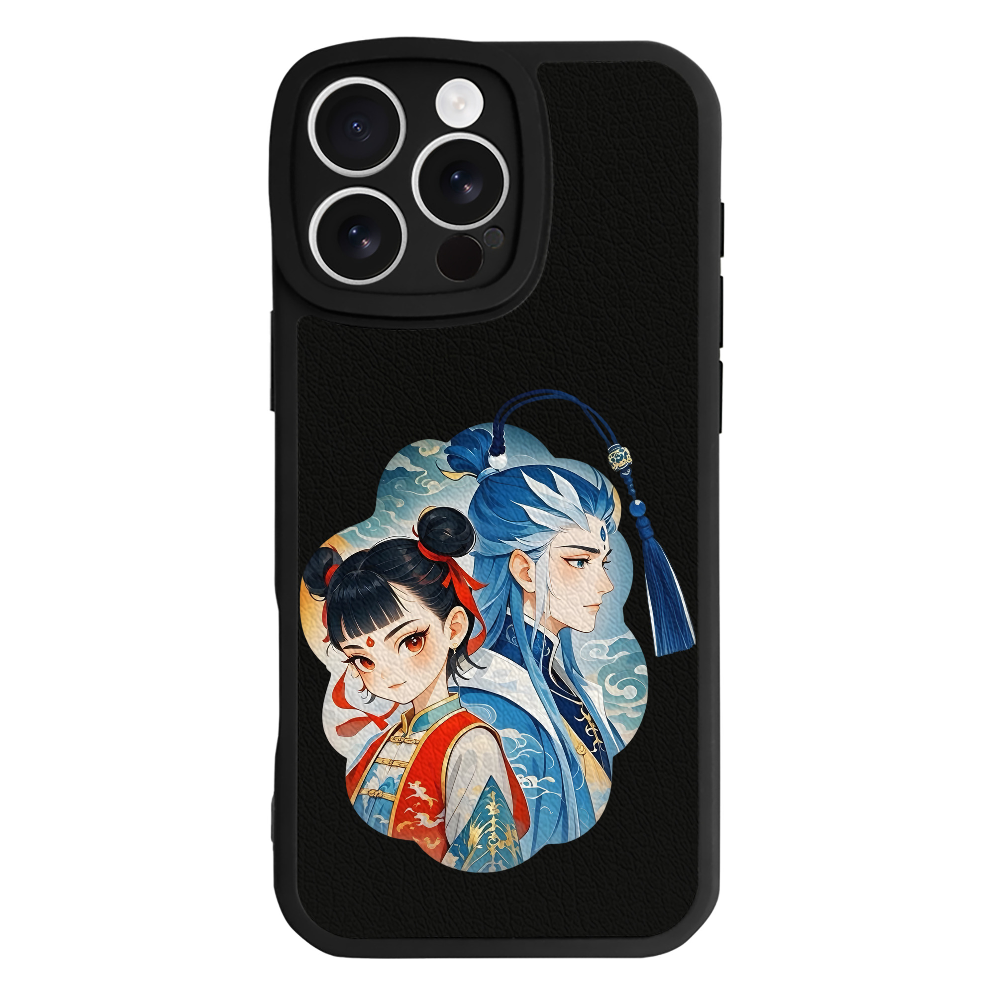 （画像用） Ne Zha 2 ナタ 魔童の大暴れ 【iPhone 16シリーズ対応】シリコンスマホケース（レザー調） 材質：シリコン
